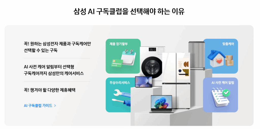 삼성 TV AI 구독 서비스 혜택 비용 설명