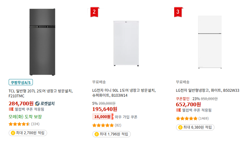 엘지 2도어 냉장고 구입 추천 대상