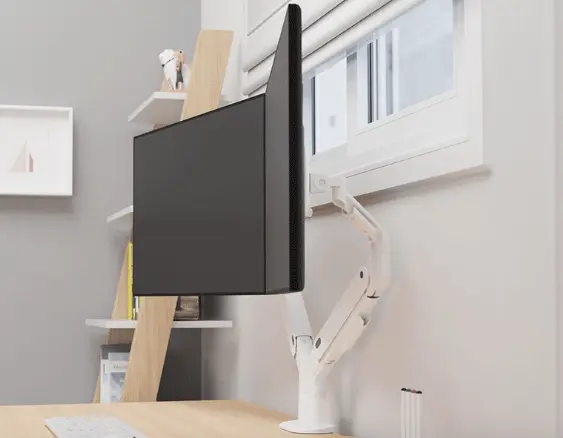 카멜마운트-AMADS-듀얼-벽면-밀착형-모니터암-설치-사진