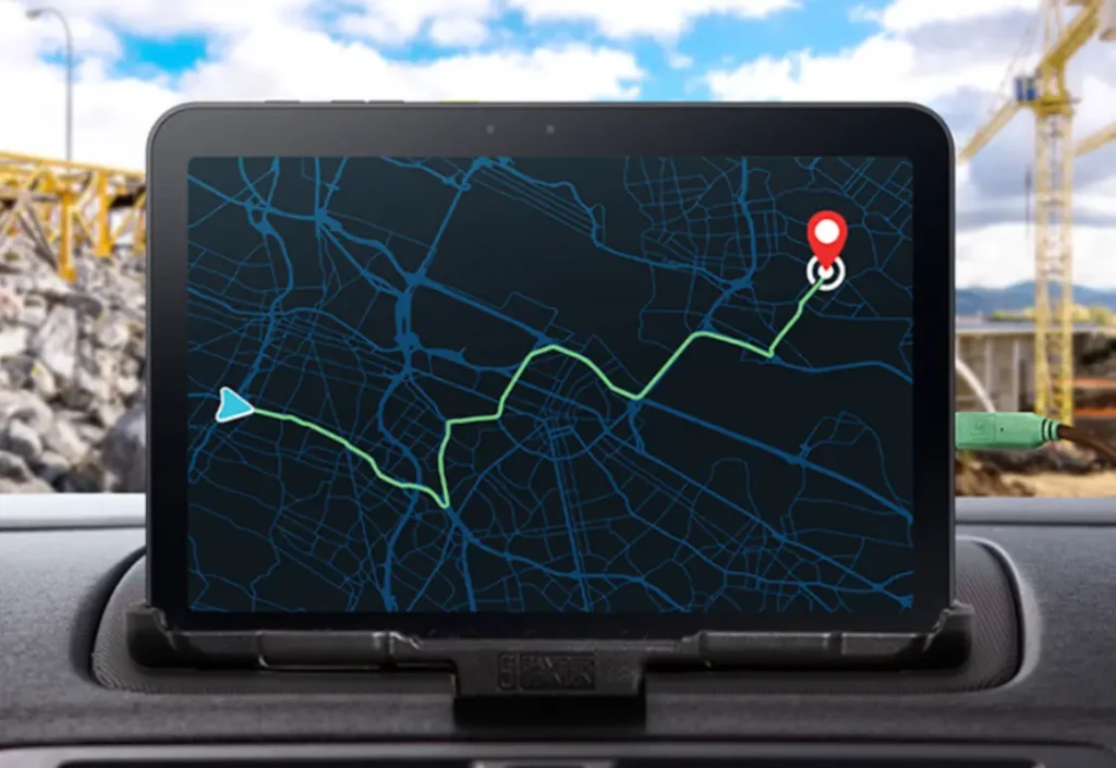 갤럭시탭 액티브5 프로 배터리 없음 모드로 네비게이션 작동하는 사진