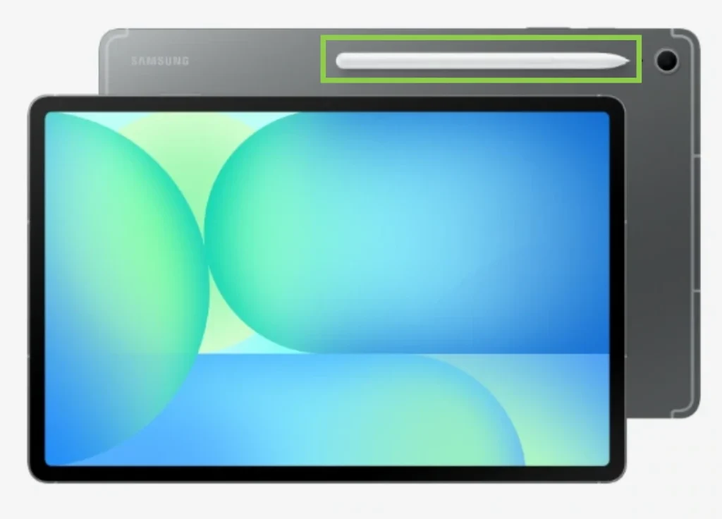 갤럭시탭 S10 FE 플러스 태블릿 본체 앞면 뒷면 S펜 사진 