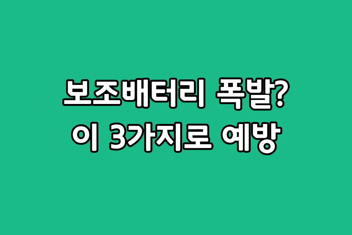 20000mAh 보조배터리 추천 제품 선택 시 정격용량과 안전 인증 확인 방법