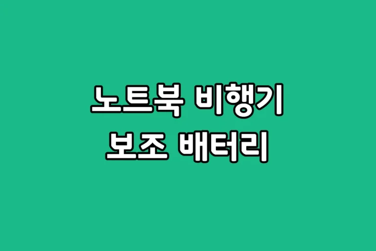 노트북 보조배터리 기내 반입 Wh 기준 및 앤커 A1695 고속 충전기